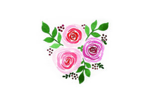 Bouquet of Roses - Watercolor for Valentine’s Day Projects