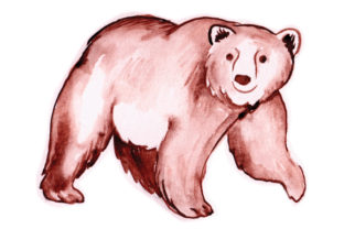 Brown Bear in Watercolor: A Versatile Graphic Design Asset for Animal-Focused Content
