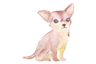Chihuahua in Watercolor Style: A Versatile Dog Design for Crafters