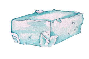 Feta Cheese in Watercolor Style for Food Amp Branding