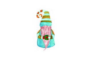 Gnome Holding a Coffee Cup - Watercolor