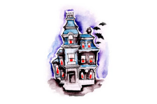 Haunted House in Watercolor: A Halloween Design Asset Worth Considering