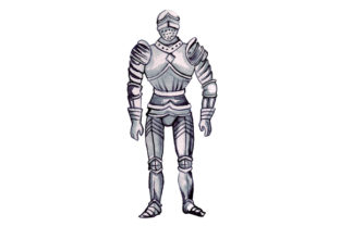 Medieval Knight in Watercolor Style: A Unique Graphic Design Asset for Branding