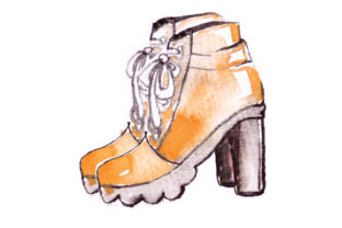 Modern Sole High Heeled Watercolor Shoes for Beauty Amp Branding