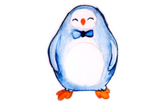Penguin Son in Watercolor: A Versatile Animal Graphic for Creative Sellers