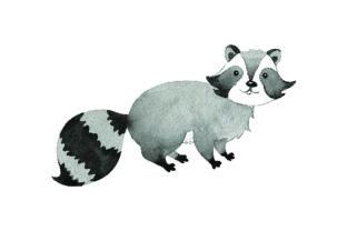Raccoon - Watercolor: A Versatile Animal Graphic for Local Business Branding