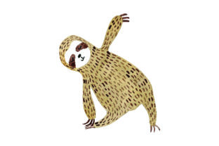 Sloth Doing Yoga - A Versatile Watercolor Animal Graphic for Digital Creators