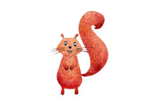 Squirrel - Watercolor: A Delicate Embroidery Design for Real Projects