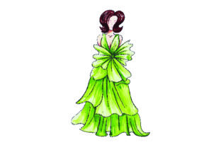 Watercolor and Line Art Dress Embroidery Design Review