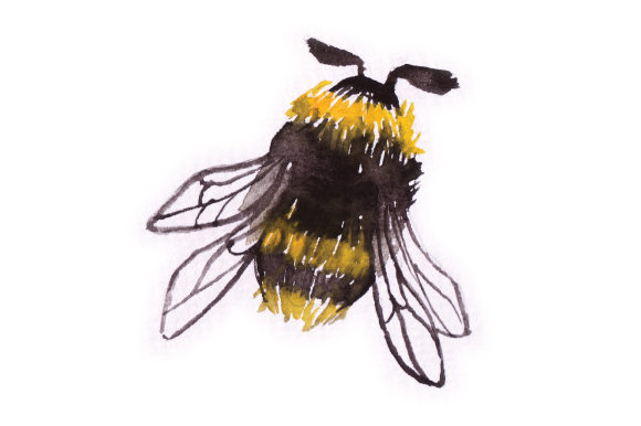 Watercolor Bumblebee: A Vibrant Design Asset for Creative Branding