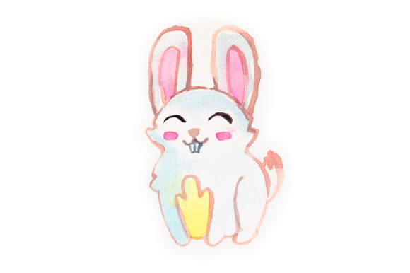 Watercolor Bunny: A Versatile Graphic Design Asset for Animal-Focused Content
