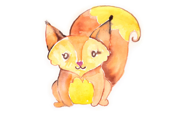 Watercolor Fox: A Delightful Graphic Design Asset for Animal-Themed Crafts