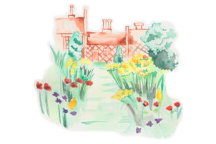 Watercolor Garden: A Fresh Graphic Design Asset for Nature Amp Branding