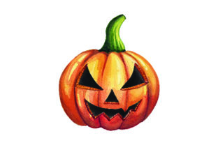 Watercolor Jack-o-lantern for Halloween: A Design Review