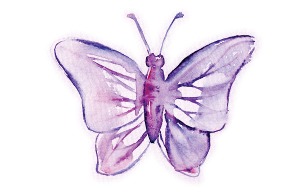 Watercolor Mauve Butterfly Review for Real Projects