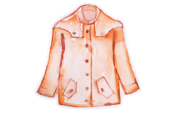Watercolor Orange Jaket: A Fresh Embroidery Design for Real Projects