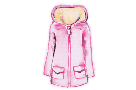Watercolor Pink Coat: A Versatile Graphic Design Asset for Beauty Amp Creations