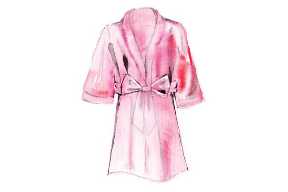 Watercolor Red Wedding Robe: A Beautiful Graphic Design Asset for Real Crafts