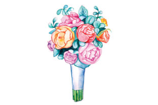 Wedding Bouquet in Watercolor: A Timeless Design Asset for Wedding Marketing
